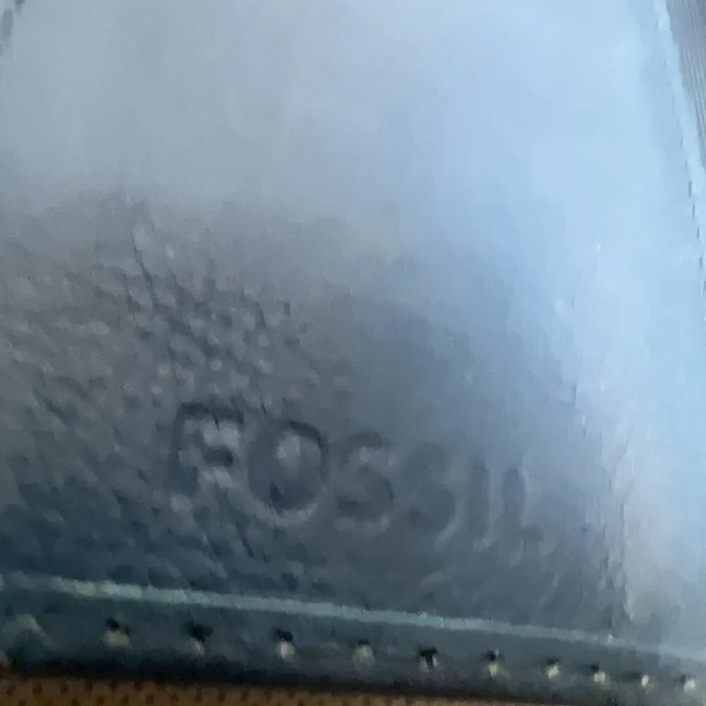 Fossil Keyhole Leather Bi Fold Blue Wallet